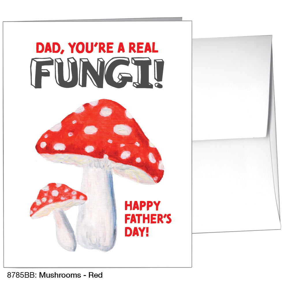 Mushrooms - Red, Greeting Card (8785BB), A2 Card Front, www.printedcanvas.com