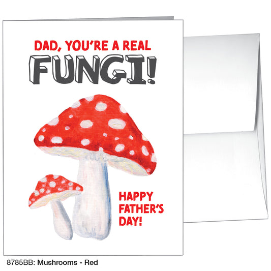 Mushrooms - Red, Greeting Card (8785BB), A2 Card Front, www.printedcanvas.com