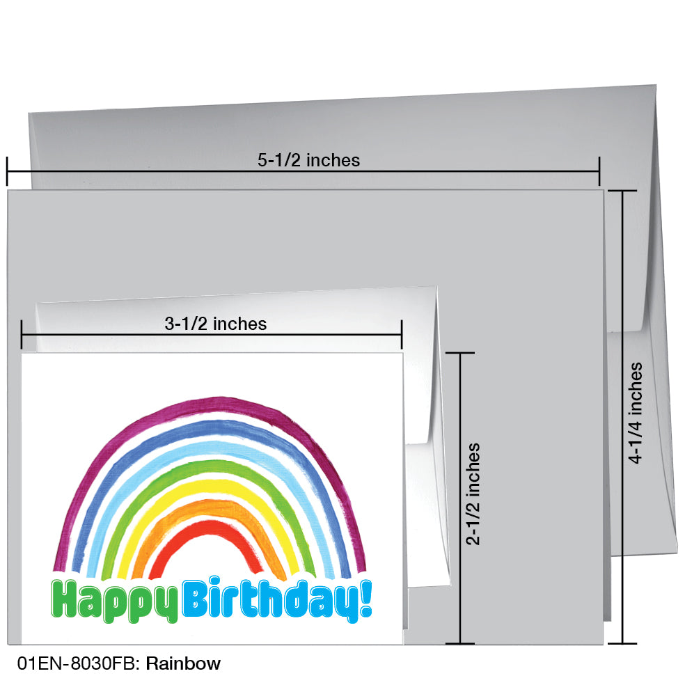 Rainbow, Greeting Card (8030FB), Enclosure, www.printedcanvas.com