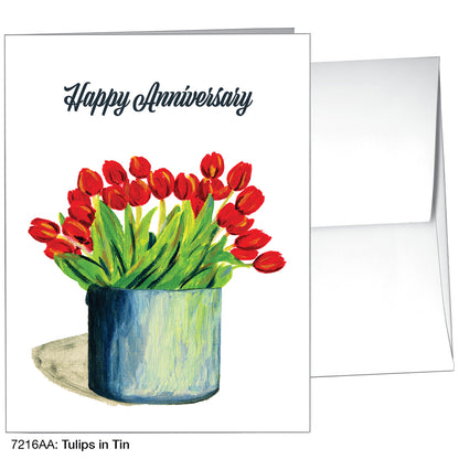 Tulips in Tin, Greeting Card (7216AA), A2 Card, printedcanvas.com