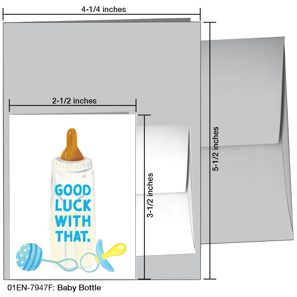 Baby Bottle, Greeting Card (7947F), Enclosure, printedcanvas.com