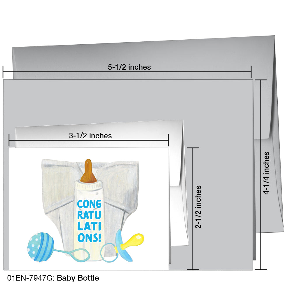 Baby Bottle, Greeting Card (7947G), Enclosure, printedcanvas.com