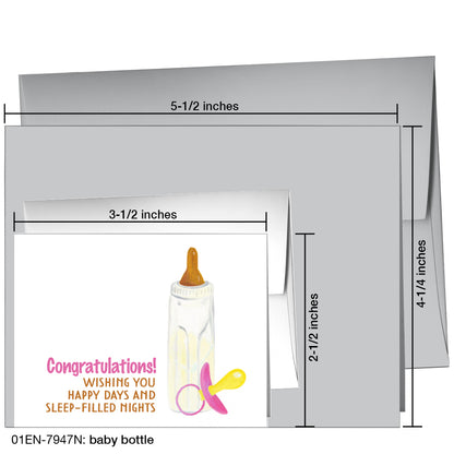 Baby Bottle, Greeting Card (7947N), Enclosure, printedcanvas.com