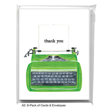 Typewriter, Greeting Card (8796C), A2 Card 8-Pack, www.printedcanvas.com