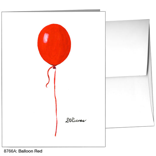 Balloon  Red, Greeting Card (8766A), A2, printedcanvas.com