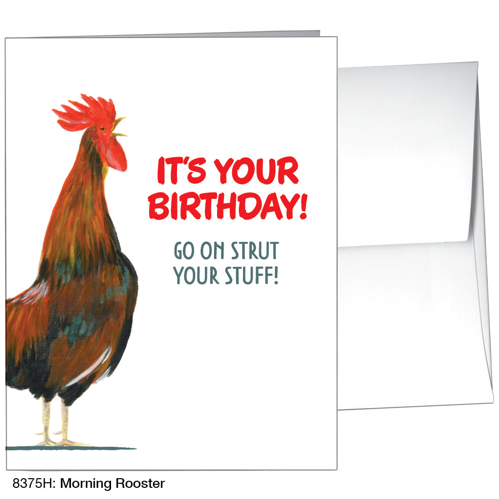 Morning Rooster, Greeting Card (8375H), A2, printedcanvas.com