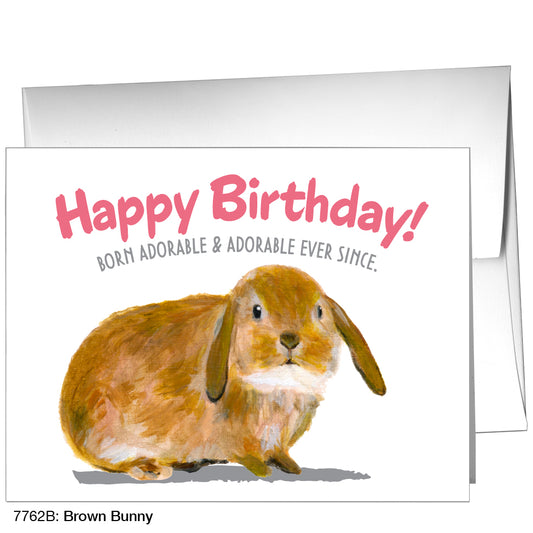 Brown Bunny, Greeting Card (7762B), A2, printedcanvas.com