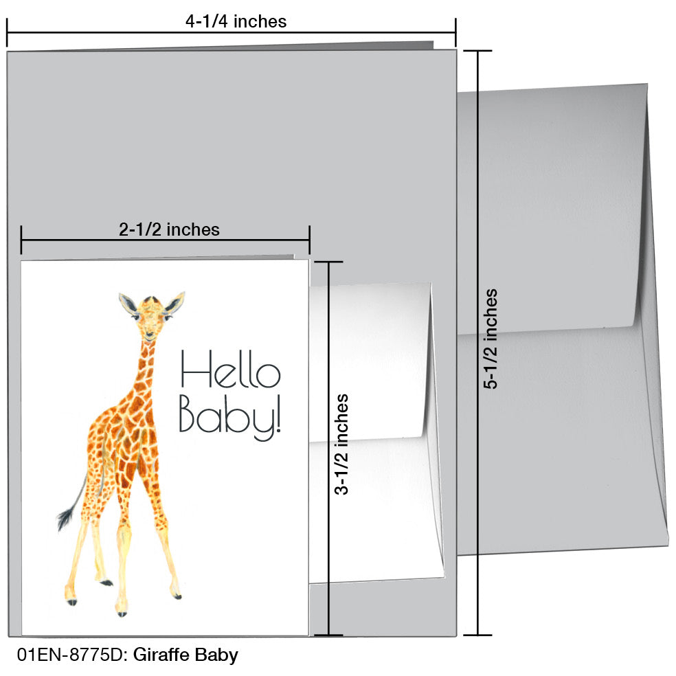 Giraffe Baby, Greeting Card (8775D), Enclosure, printedcanvas.com