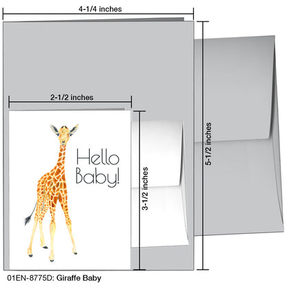 Giraffe Baby, Greeting Card (8775D), Enclosure, printedcanvas.com
