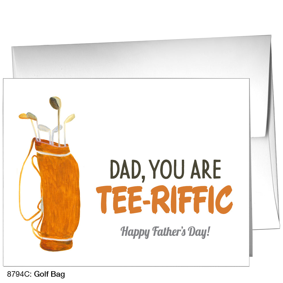 Golf Bag, Greeting Card (8794C), A2 Card Front, www.printedcanvas.com