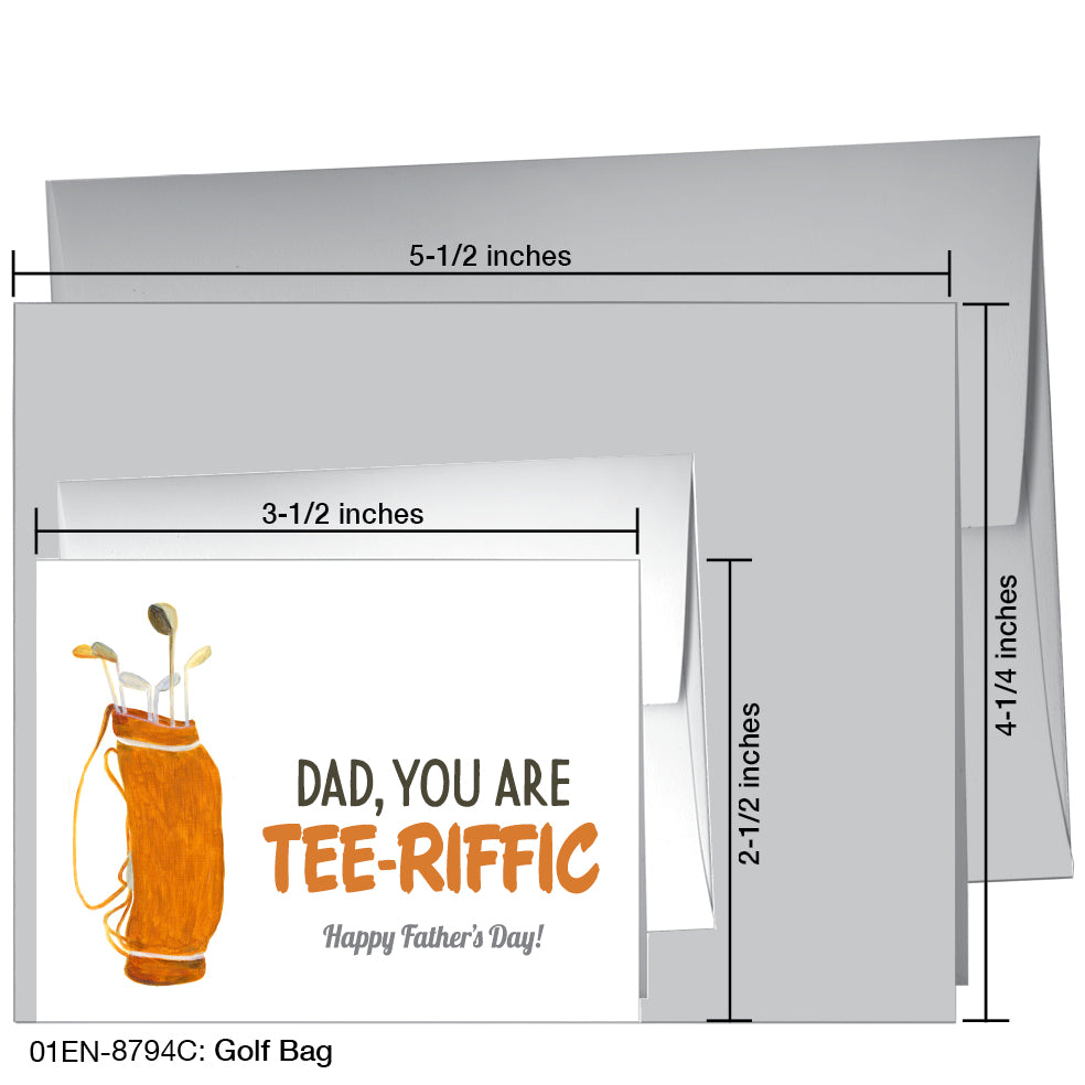 Golf Bag, Greeting Card (8794C), Enclosure Card, www.printedcanvas.com