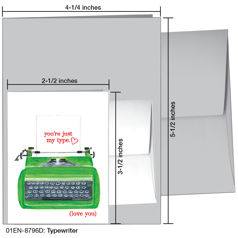 Typewriter, Greeting Card (8796D), Enclosure, printedcanvas.com