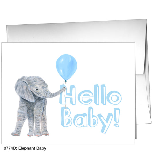 Elephant Baby, Greeting Card (8774D), A2, printedcanvas.com
