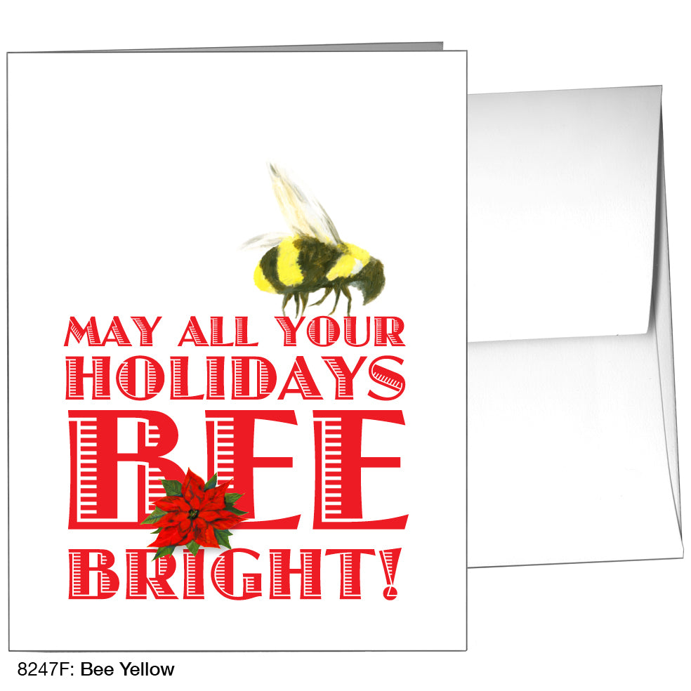 Bee Yellow, Greeting Card (8247F), A2, printedcanvas.com
