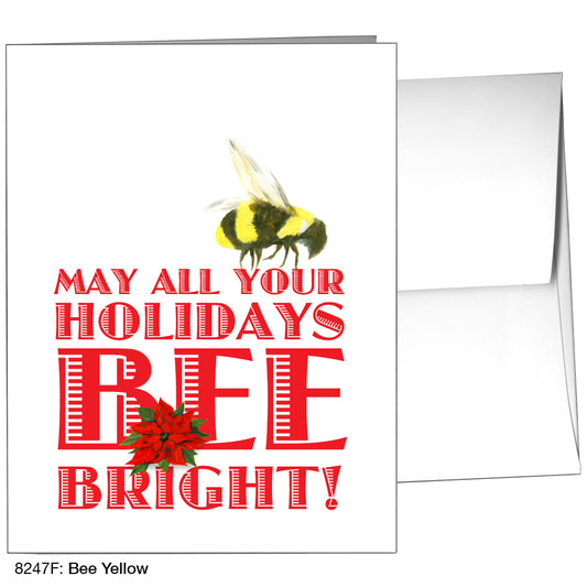 Bee Yellow, Greeting Card (8247F), A2, printedcanvas.com