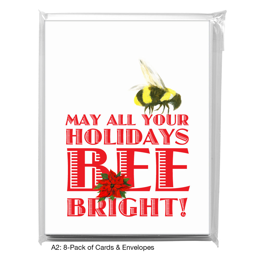 Bee Yellow, Greeting Card (8247F), A2 8-Pack, printedcanvas.com