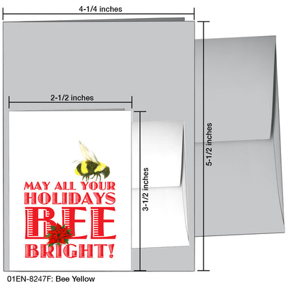 Bee Yellow, Greeting Card (8247F), Enclosure, printedcanvas.com