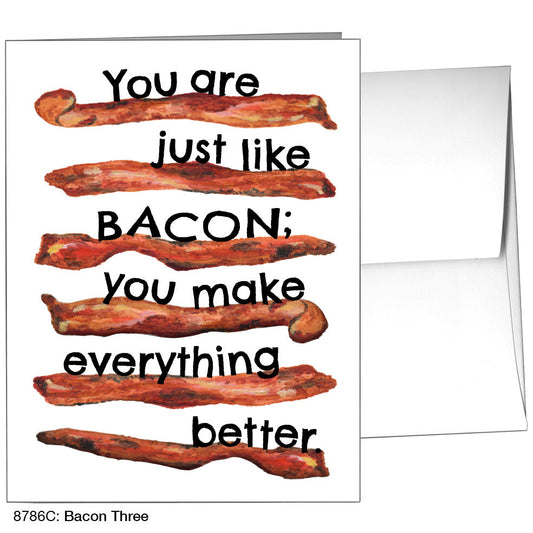Bacon Three, Greeting Card (8786C), A2, printedcanvas.com