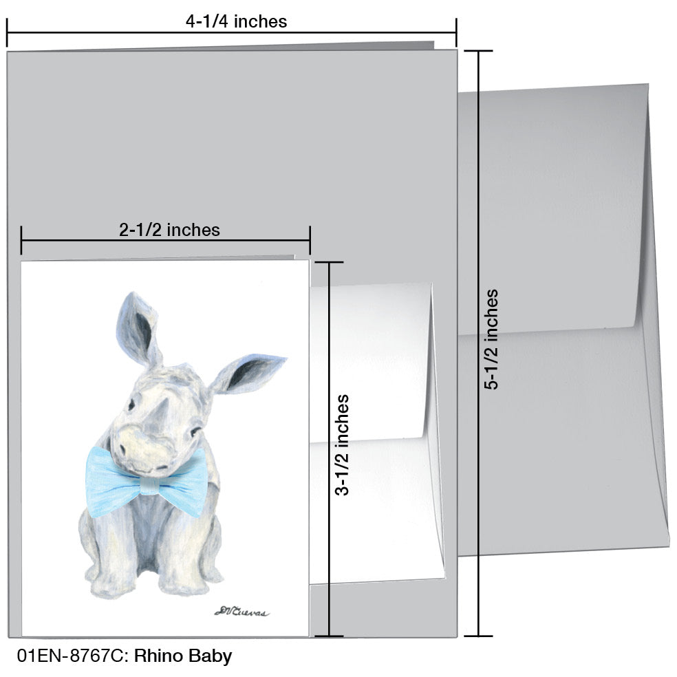 Rhino Baby, Greeting Card (8767C), Enclosure, printedcanvas.com