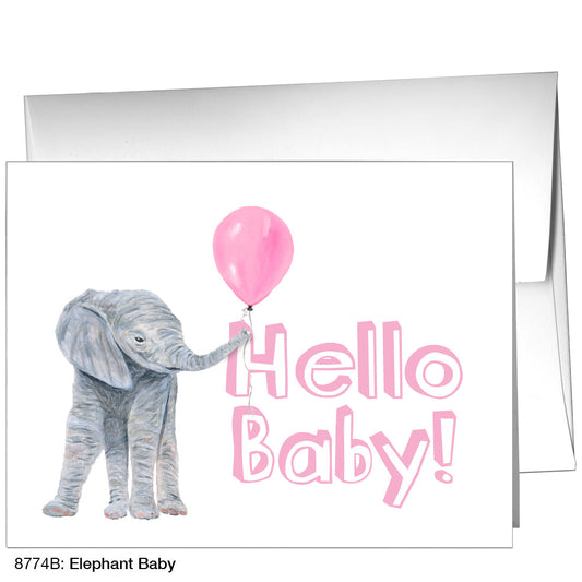 Elephant Baby, Greeting Card (8774B), A2, printedcanvas.com
