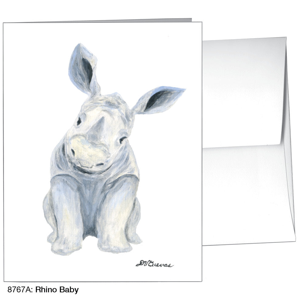 Rhino Baby, Greeting Card (8767A), A2, printedcanvas.com