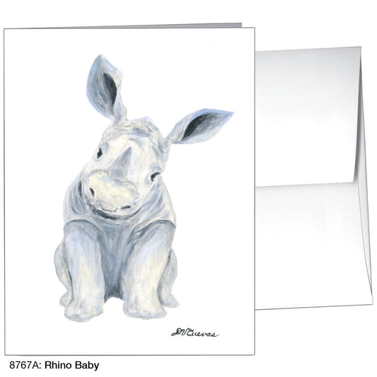 Rhino Baby, Greeting Card (8767A), A2, printedcanvas.com