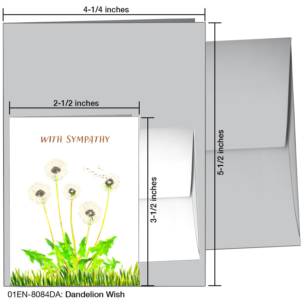 Dandelion Wish, Greeting Card (8084DA), Enclosure Card, www.printedcanvas.com