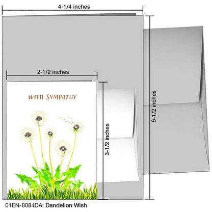 Dandelion Wish, Greeting Card (8084DA), Enclosure Card, www.printedcanvas.com