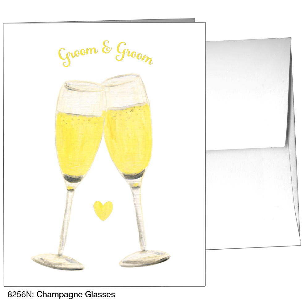 Champagne Glasses, Greeting Card (#8256N), A2 Card Front, www.printedcanvas.com