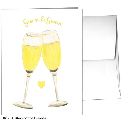 Champagne Glasses, Greeting Card (#8256N), A2 Card Front, www.printedcanvas.com