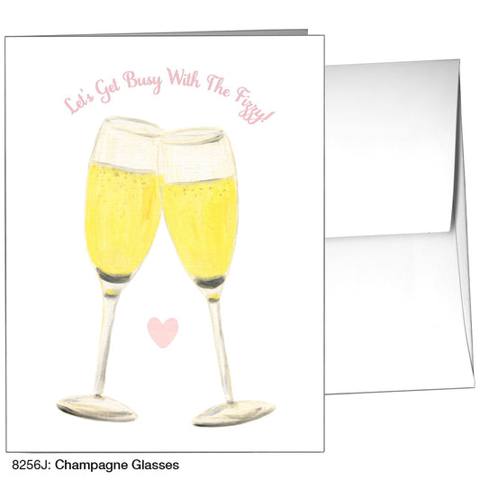 Champagne Glasses, Greeting Card (8256J), A2, printedcanvas.com