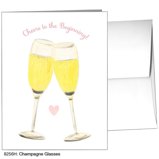 Champagne Glasses, Greeting Card (8256H), A2, printedcanvas.com