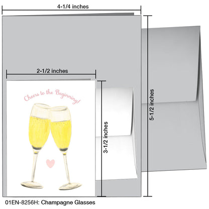 Champagne Glasses, Greeting Card (8256H), Enclosure, printedcanvas.com