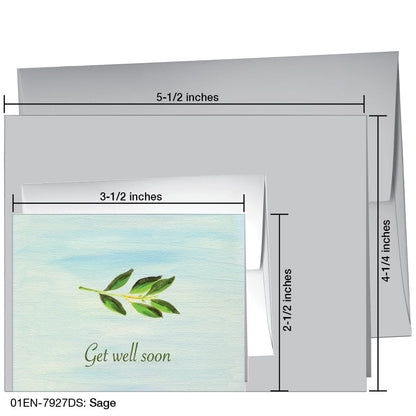 Sage, Greeting Card (7927DS), Enclosure Card, www.printedcanvas.com