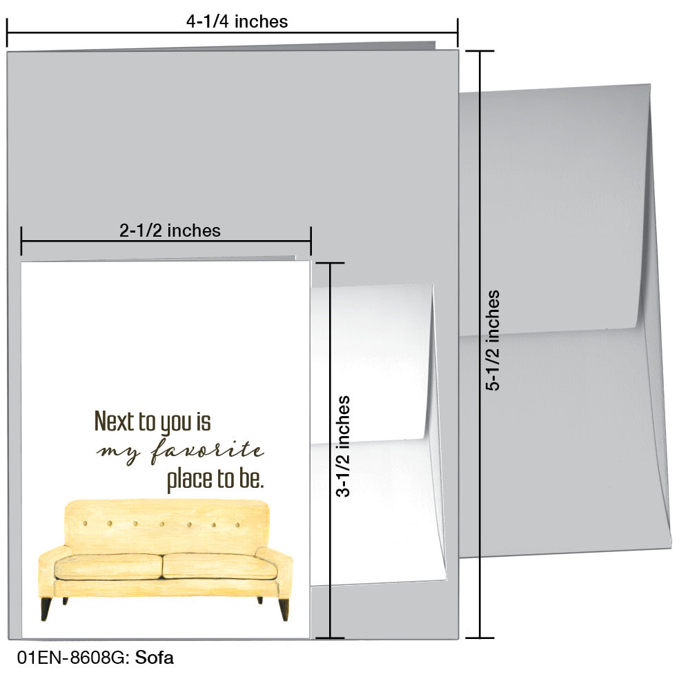 Sofa, Greeting Card (8608G), Enclosure, printedcanvas.com