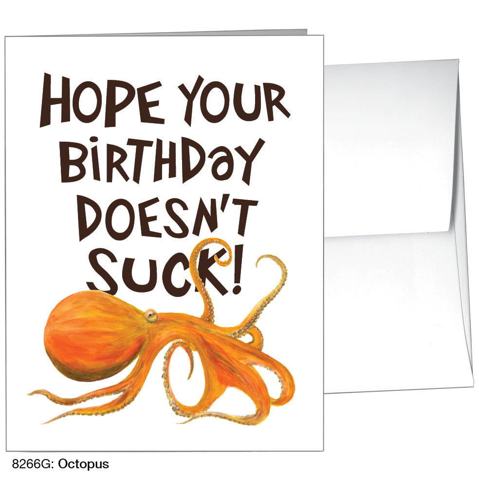 Octopus, Greeting Card (8266G), A2 Card, printedcanvas.com