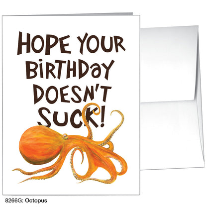 Octopus, Greeting Card (8266G), A2 Card, printedcanvas.com