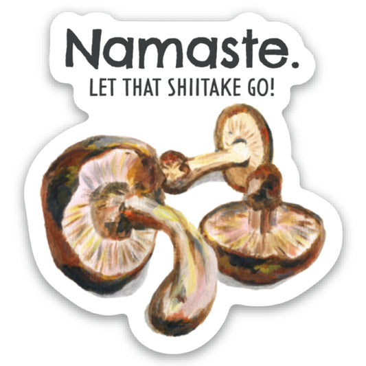 Mushrooms Shiitake, Sticker (8740B) - Printed Canvas