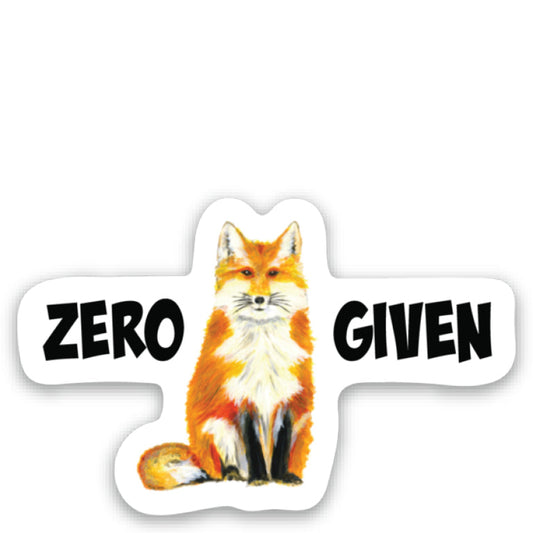 Plush Fox, Sticker (8419F) - Printed Canvas