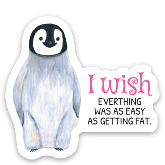 Penguin Chick, Sticker (8739D) - Printed Canvas