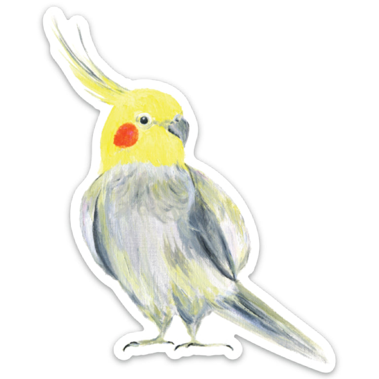 Cockatiel, Sticker (8745A) - Printed Canvas