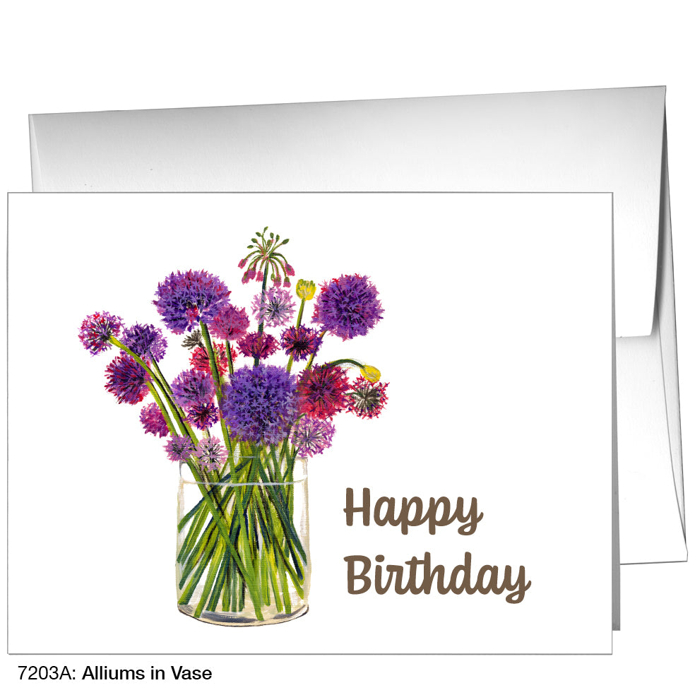 Alliums in Vase, Greeting Card (7203A), A2, printedcanvas.com