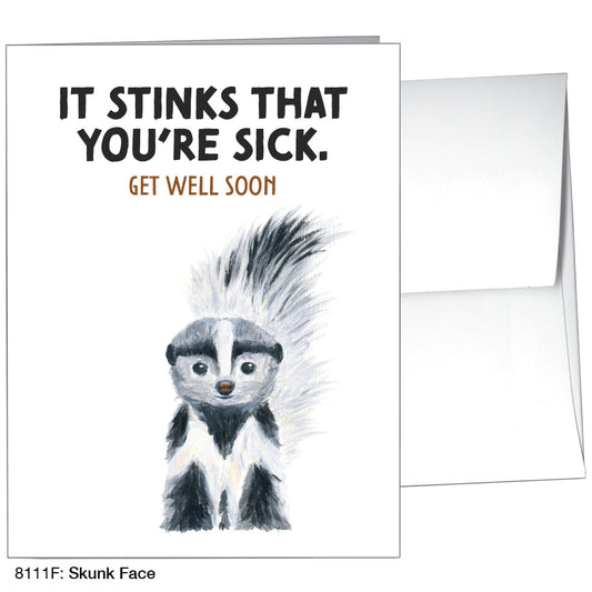 Skunk Face, Greeting Card (8111F), A2 Card Front, www.printedcanvas.com