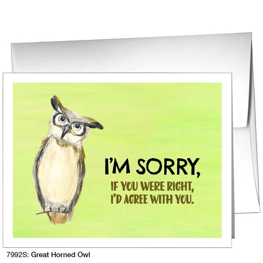 Great Horned Owl, Greeting Card (7992S), A2, printedcanvas.com