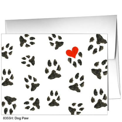 Dog Paw, Greeting Card (8355H), A2, printedcanvas.com