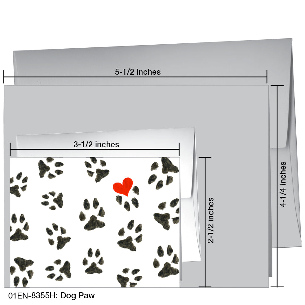 Dog Paw, Greeting Card (8355H), Enclosure, printedcanvas.com