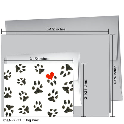 Dog Paw, Greeting Card (8355H), Enclosure, printedcanvas.com