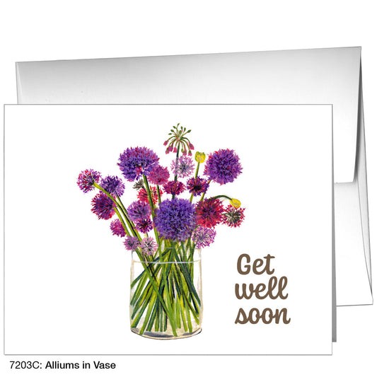 Alliums in Vase, Greeting Card (7203C), A2, printedcanvas.com