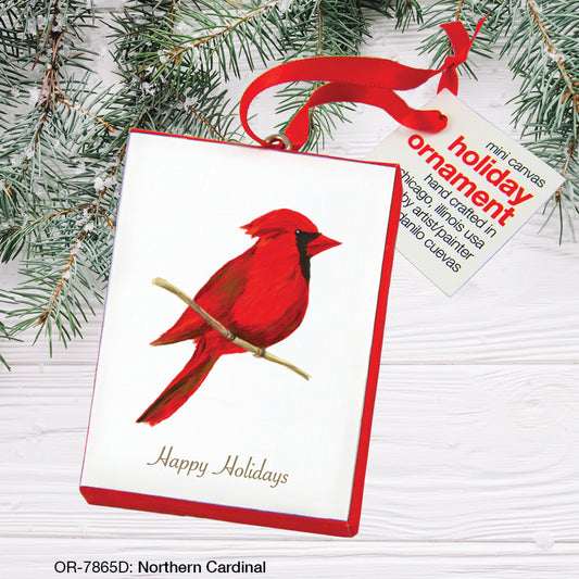 Northern Cardinal, Ornament (OR-7865D), Front, printedcanvas.com