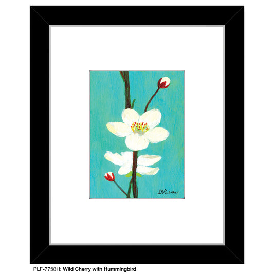 Wild Cherry with Hummingbird, Print (#7758H) - Printed Canvas
